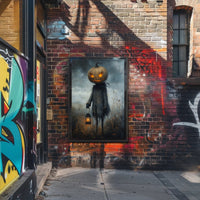 Halloween Jack Lantern Scarecrow Dark Artistic Poster