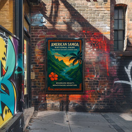 American Samoa National Park Vibrant Artistic Travel Poster