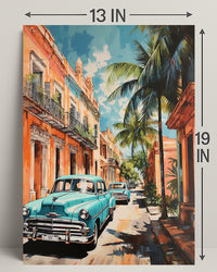 Vintage Havana Streets Vintage Poster