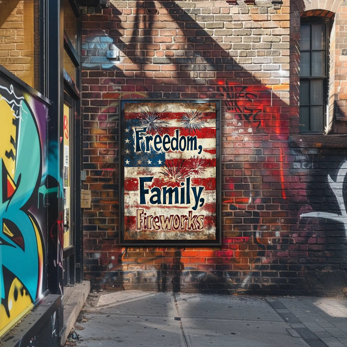 Freedom Family Fireworks Poster