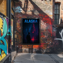 Alaska Futuristic Cityscape Poster