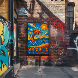 Anguilla Mosaic Art Poster