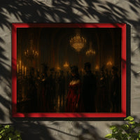 Enchanted Masquerade Moonlit Skyline Dreamlike Panorama Surreal Cityscape Poster