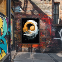 Dynamic Wave Vortex Abstract Art Print Poster