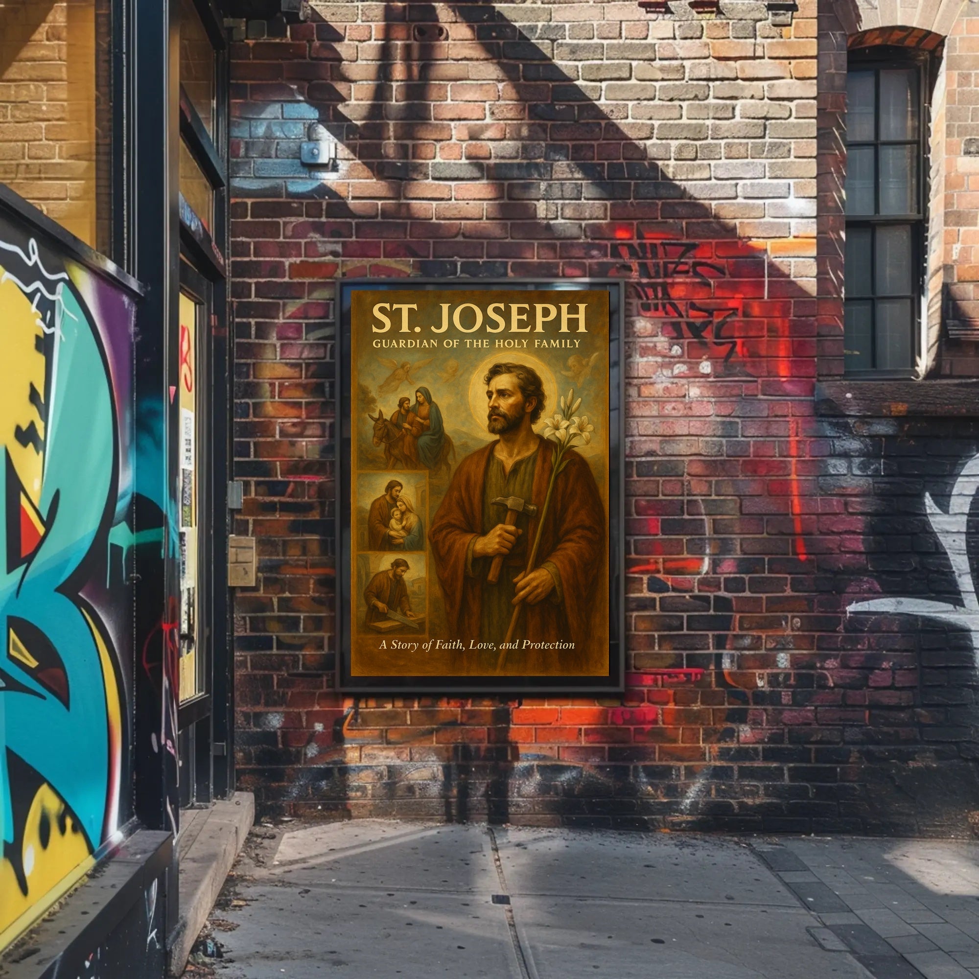 St. Joseph Guardian of the Holy Family Poster PosterGoat
