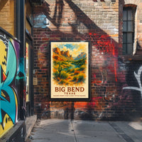 Big Bend National Park Watercolor Desert National Park Poster