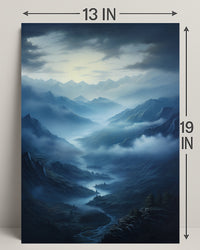 Mystical Mountain Valley Poster