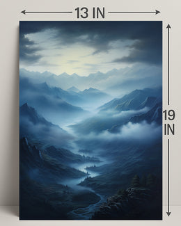 Mystical Mountain Valley Poster