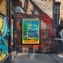 New Hampshire State Capitol Poster