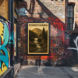 Pennsylvania Scenic Waterfall Poster