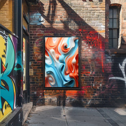 Abstract Waves Of Color Abstract Poster PosterGoat