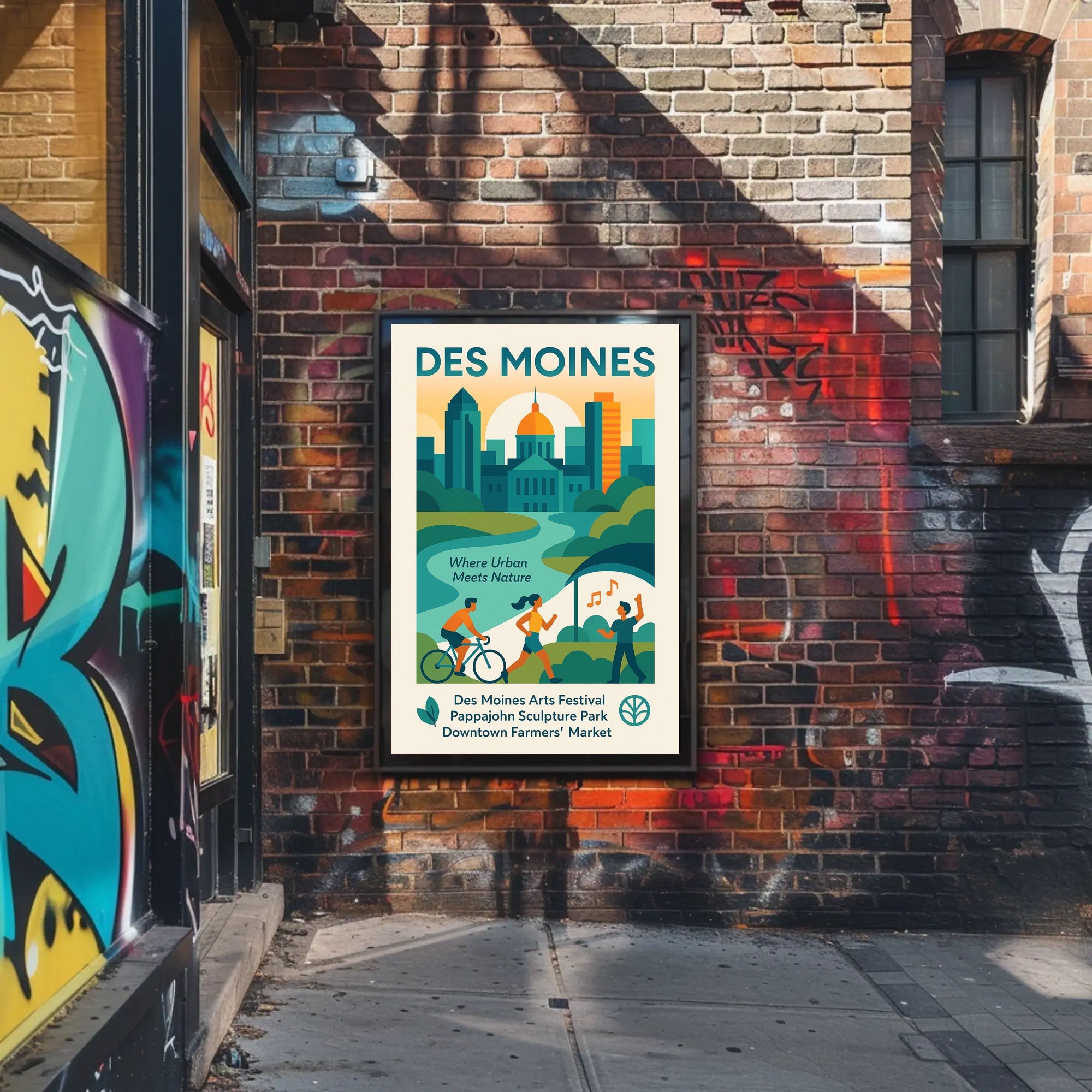Des Moines Where Urban Meets Nature Poster