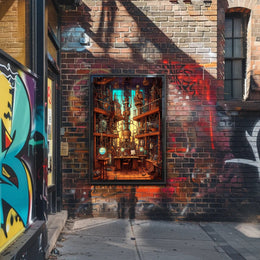 Steampunk Laboratory Poster