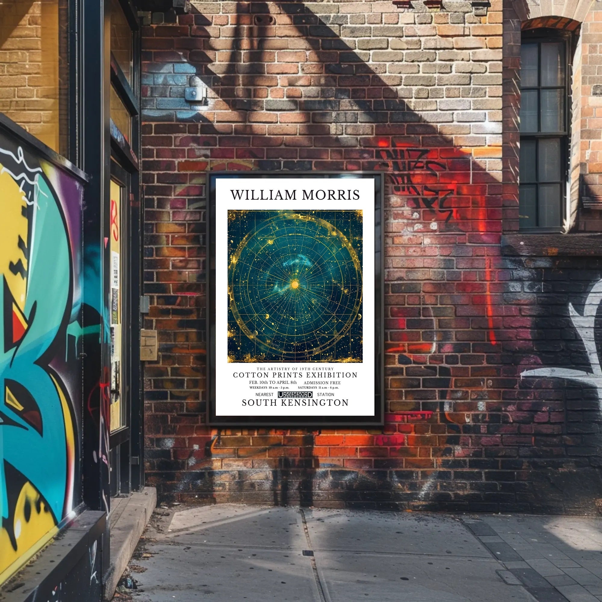 William Morris Cotton Prints Exhibition Poster
