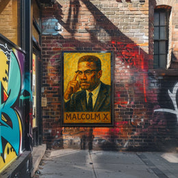 Malcolm X A Powerful Portrait Poster
