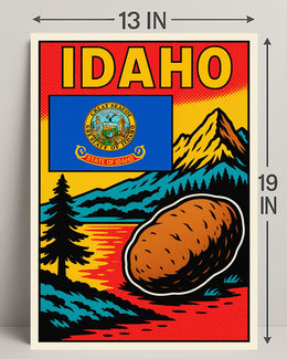 Idaho The Gem State Poster PosterGoat