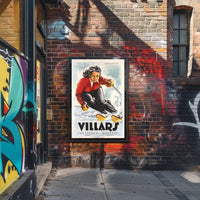 Villars Skiing Poster PosterGoat