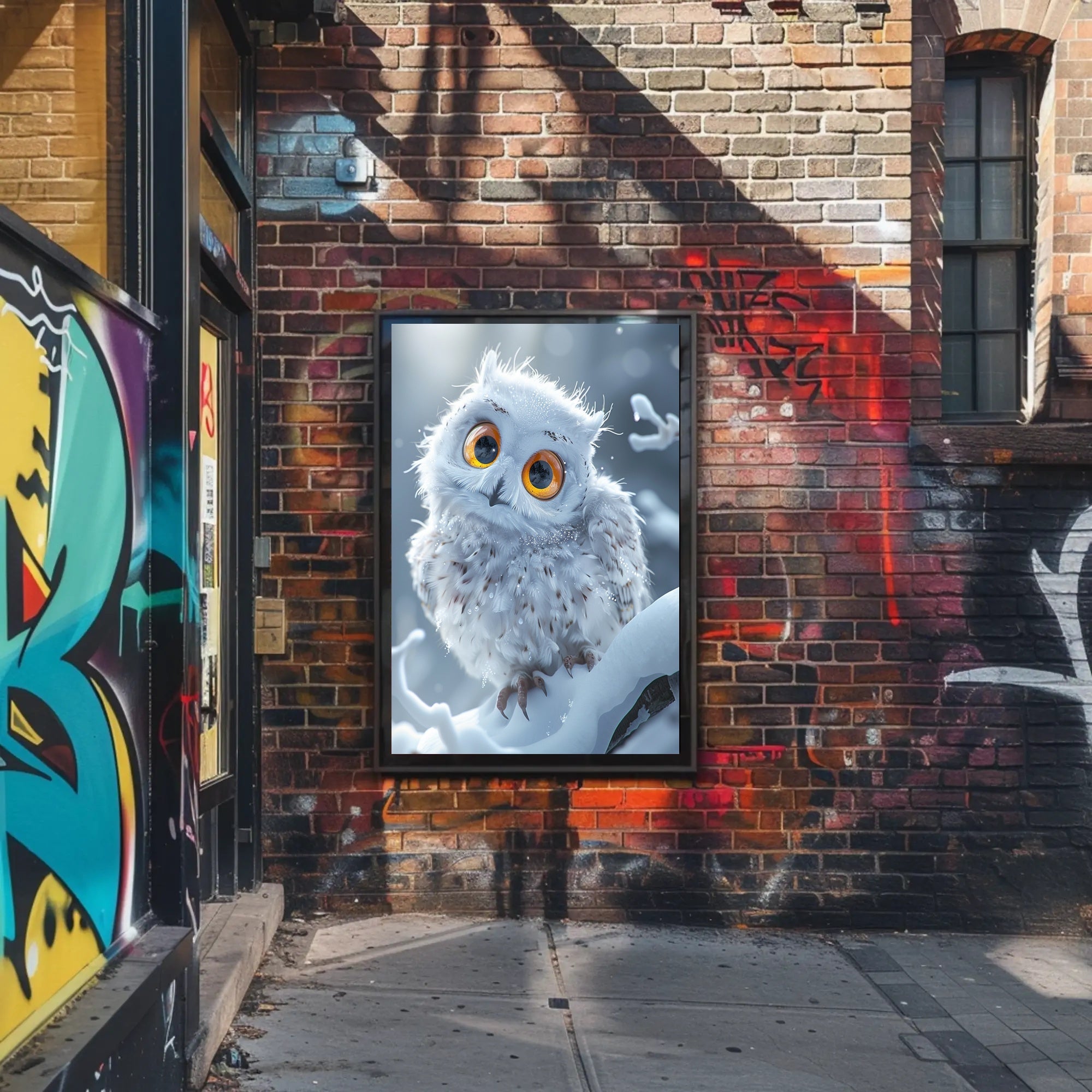 Enchanting Winter Owl Photorealistic Art Poster PosterGoat