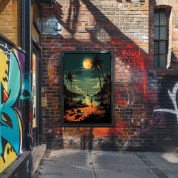 Moonlit Oasis Poster
