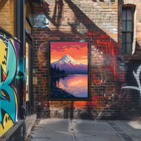 Tranquil Mountain Sunset Poster PosterGoat