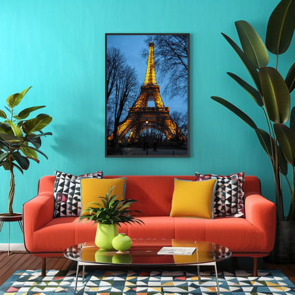 Vintage Poster Eiffel Tower Paris
