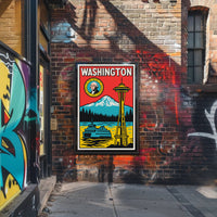 Washington State Landmarks Poster PosterGoat
