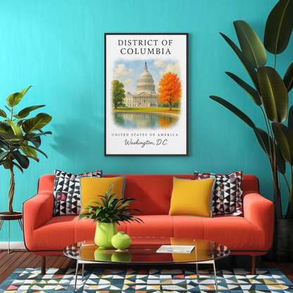 District of Columbia, Washington, D.C. Signature Series Vintage Travel Poster