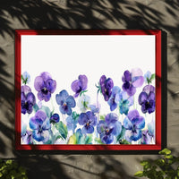 Purple Blooms Watercolor Poster