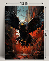 The Majestic Eagle In Urban Chaos Poster PosterGoat