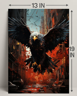 The Majestic Eagle In Urban Chaos Poster PosterGoat