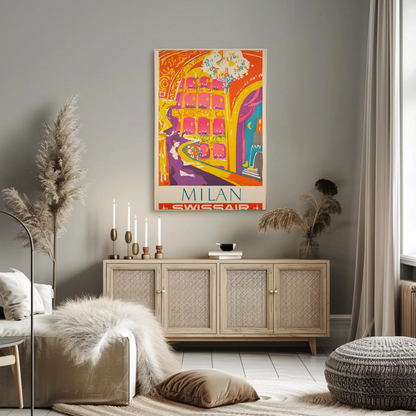 Swissair Milan 1953 Poster