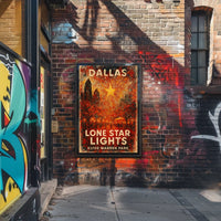 Dallas Lone Star Lights Poster