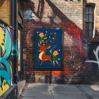 Holiday Cheer With Elves And Reindeer Poster