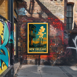 New Orleans Louisiana Charm Poster