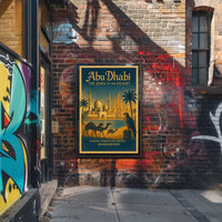 Abu Dhabi Vintage Travel Poster Tradition Meets Innovation
