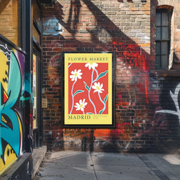 Flower Market Madrid Poster