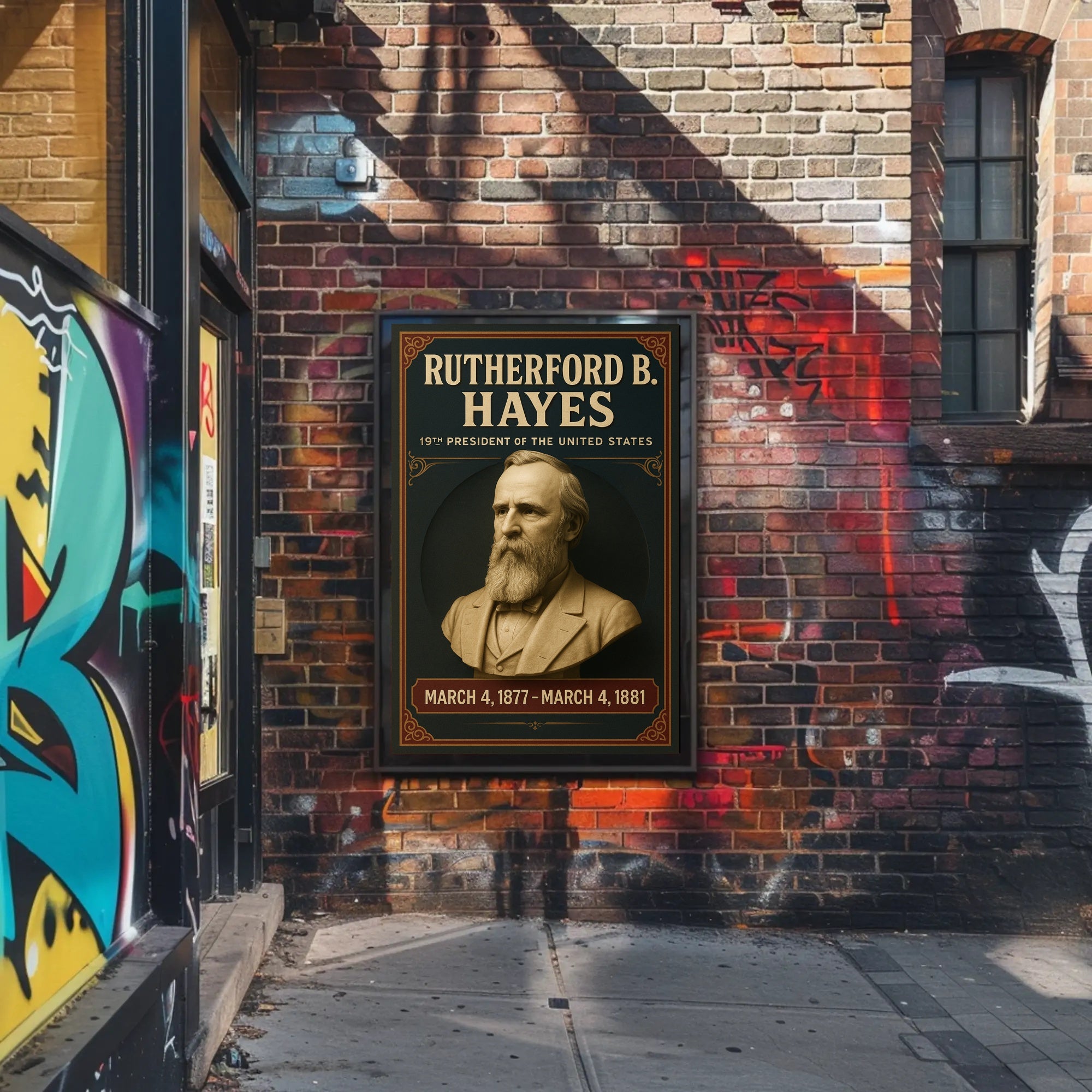 Rutherford B. Hayes Vintage Presidential Historical Poster PosterGoat
