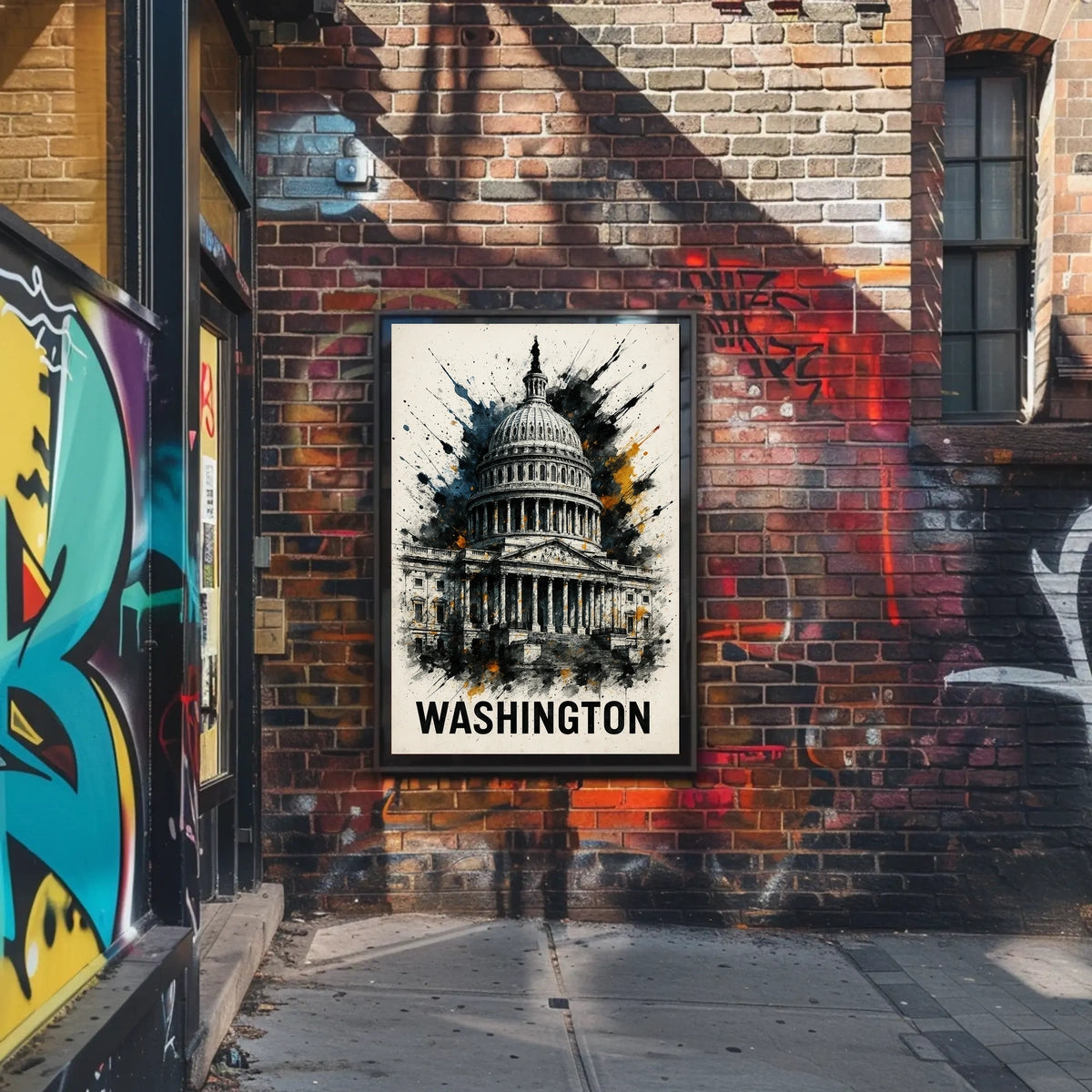Washington Capitol Art Poster