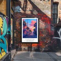 Charleston Street Scene: Vibrant Urban or Cityscape Poster