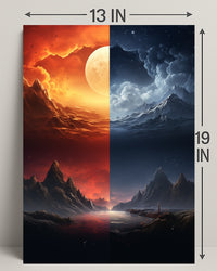 Dual Realms Day And Night Poster