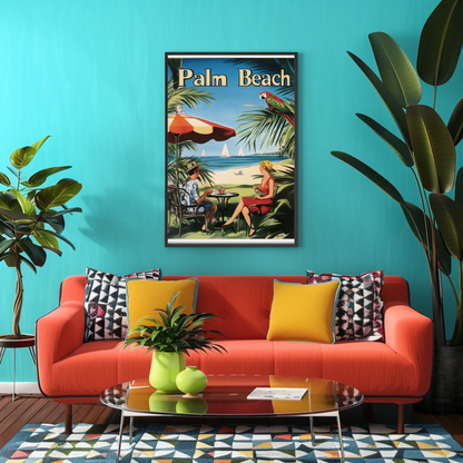 Palm Beach Vintage Poster Beach Tea