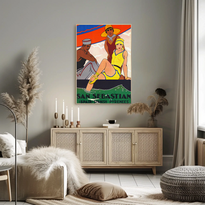 San Sebastian Spain Travel Poster