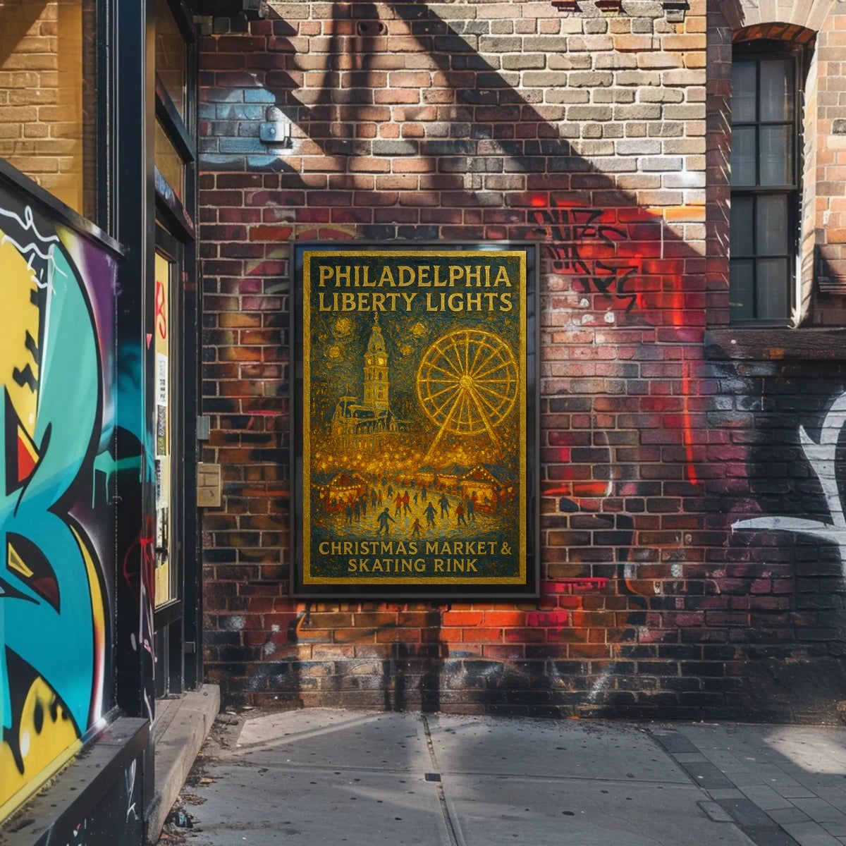 Philadelphia Liberty Lights Poster