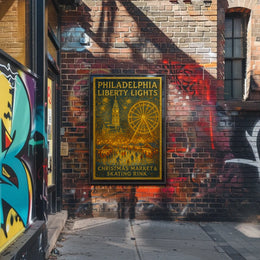 Philadelphia Liberty Lights Poster