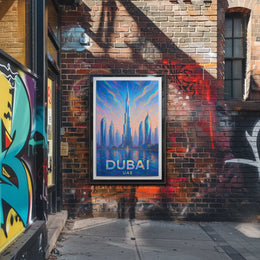 Dubai Skyline Artistic Impression Poster