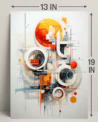 Abstract Geometric Symphony Abstract Poster PosterGoat