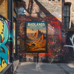 Badlands National Park Scenic Poster Wall Art Print