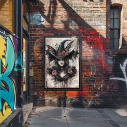Enigmatic Witch Portrait Poster