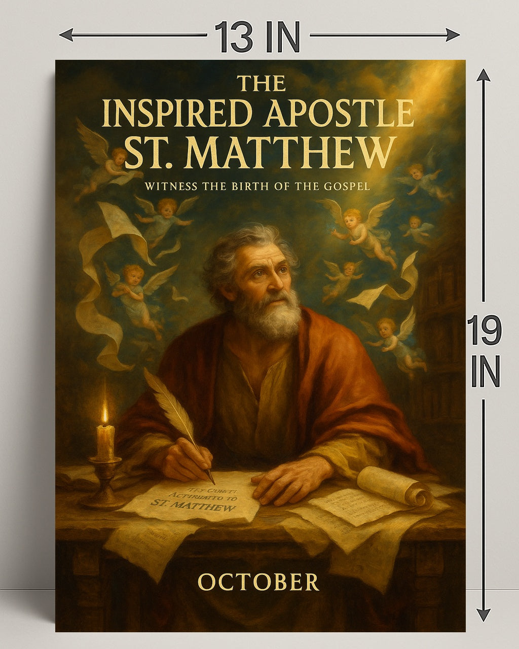 The Inspired Apostle St. Matthew Poster