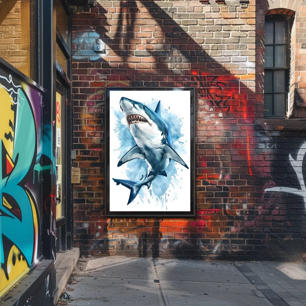 Majestic Shark Illustration Poster